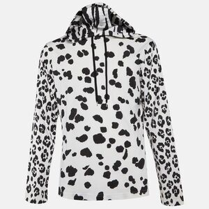 Moschino Couture Monochrome Printed Cotton Hoodie L